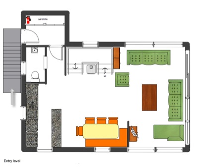 Floorplan chalet La Piste entry-level