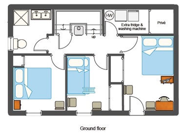 chalet La Piste floorplan ground floor